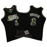 Camiseta Philadelphia 76ers Allen Iverson NO 3 Camuflaje Verde