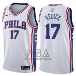 Camiseta Philadelphia 76ers JJ Redick NO 17 Swingman Association 2017-18 Blanco