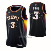 Camiseta Phoenix Suns Chris Paul NO 3 75th Anniversary 2022 Negro