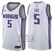 Camiseta Sacramento Kings De'Aaron Fox NO 5 Association 2017-18 Blanco