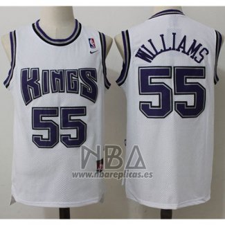 Camiseta Sacramento Kings Jason Williams NO 55 Retro Blanco