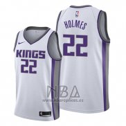 Camiseta Sacramento Kings Richaun Holmes NO 22 Association Blanco