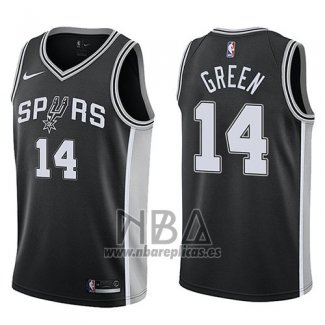 Camiseta San Antonio Spurs Danny Green NO 14 Icon 2017-18 Negro