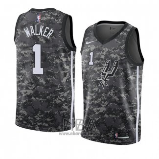 Camiseta San Antonio Spurs Lonnie Walker NO 1 Ciudad 2018 Gris