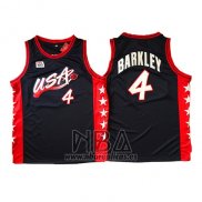 Camiseta USA 1996 Charles Barkley NO 4 Negro