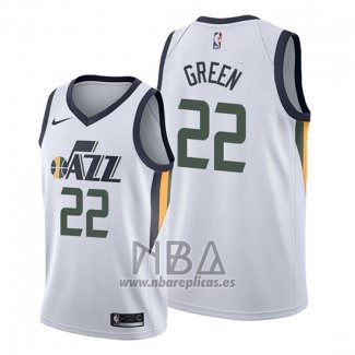 Camiseta Utah Jazz Jeff Green NO 22 Association Blanco