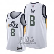 Camiseta Utah Jazz Miye Oni NO 8 Association 2019-20 Blanco