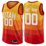 Camiseta Utah Jazz Personalizada Ciudad 2017-18 Amarillo