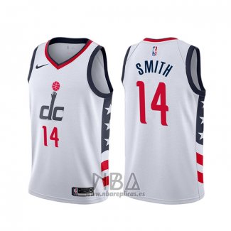 Camiseta Washington Wizards Ish Smith NO 14 Ciudad Blanco