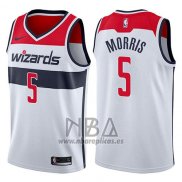 Camiseta Washington Wizards Markieff Morris NO 5 Association 2017-18 Blanco