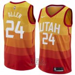 Camisetason Utah Jazz Grayson Allen NO 24 Ciudad 2018 Amarillo