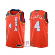 Camiseta 2020 Rising Star Devonte' Graham NO 4 USA Rojo