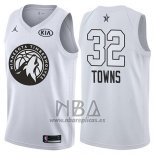 Camiseta All Star 2018 Minnesota Timberwolves Karl-anthony Towns NO 32 Blanco