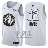 Camiseta All Star 2018 Minnesota Timberwolves Karl-anthony Towns NO 32 Blanco