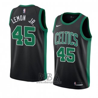 Camiseta Boston Celtics Walter Lemon JR. NO 45 Statement 2018 Negro