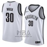 Camiseta Brooklyn Nets Dzanan Musa NO 30 Association 2018 Blanco