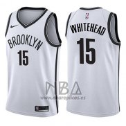 Camiseta Brooklyn Nets Isaiah Whitehead NO 15 Association 2017-18 Blanco