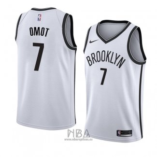 Camiseta Brooklyn Nets Nuni Omot NO 7 Association 2018 Blanco