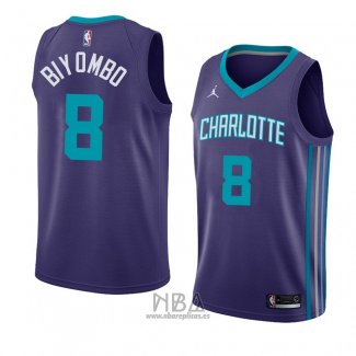 Camiseta Charlotte Hornets Bismack Biyombo NO 8 Statement 2018 Violet