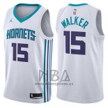 Camiseta Charlotte Hornets Kemba Walker NO 15 Association 2017-18 Blanco