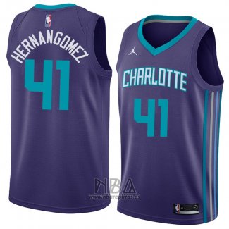 Camiseta Charlotte Hornets Willy Hernangomez NO 41 Statement 2018 Violet