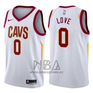 Camiseta Cleveland Cavaliers Kevin Love NO 0 2017-18 Blanco