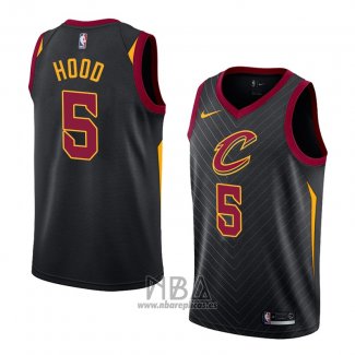 Camiseta Cleveland Cavaliers Rodney Hood NO 5 Statement 2018 Negro