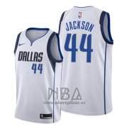 Camiseta Dallas Mavericks Justin Jackson NO 44 Association Blanco