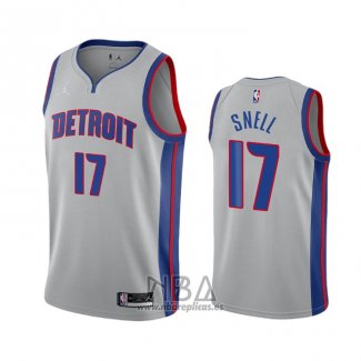 Camiseta Detroit Pistons Tony Snell NO 17 Statement 2020-21 Gris