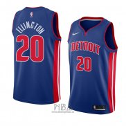 Camiseta Detroit Pistons Wayne Ellington NO 20 Icon 2018 Azul