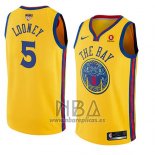 Camiseta Golden State Warriors Kevon Looney Ciudad 2017-18 Oro