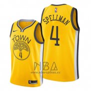 Camiseta Golden State Warriors Omari Spellman NO 4 Earned Amarillo