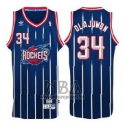 Camiseta Houston Rockets Hakeem Olajuwon NO 34 Retro Azul