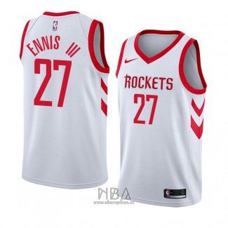 Camiseta Houston Rockets James Ennis III NO 27 Association 2018 Blanco