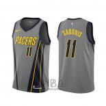 Camiseta Indiana Pacers Domantas Sabonis NO 11 Ciudad Gris