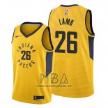 Camiseta Indiana Pacers Jeremy Lamb NO 26 Statement Oro