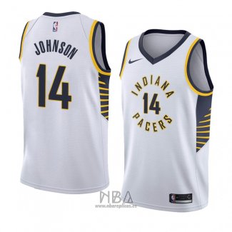 Camiseta Indiana Pacers Omari Johnson NO 14 Association 2018 Blanco