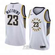 Camiseta Indiana Pacers Wesley Matthews NO 23 Association 2018 Blanco