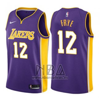 Camiseta Los Angeles Lakers Channing Frye NO 12 Statement 2017-18 Violeta