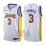 Camiseta Los Angeles Lakers Isaiah Thomas NO 3 Association 2017-18 Blanco