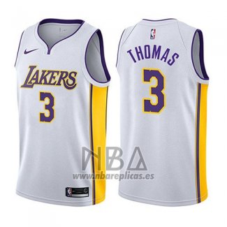 Camiseta Los Angeles Lakers Isaiah Thomas NO 3 Association 2017-18 Blanco