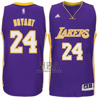 Camiseta Los Angeles Lakers Kobe Bryant NO 24 Violeta