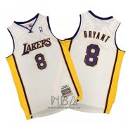 Camiseta Los Angeles Lakers Kobe Bryant NO 8 Hardwood Classics Blanco