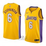 Camiseta Los Angeles Lakers Lance Stephenson NO 6 Icon 2017-18 Oro