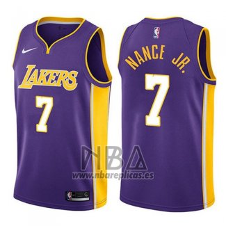 Camiseta Los Angeles Lakers Larry Nance Jr. NO 7 Statement 2017-18 Violeta