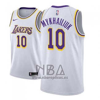 Camiseta Los Angeles Lakers Sviatoslav Mykhailiuk NO 10 Association 2018-19 Blanco