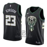 Camiseta Milwaukee Bucks Ersan Ilyasova NO 23 Statement 2018 Negro