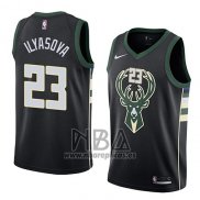 Camiseta Milwaukee Bucks Ersan Ilyasova NO 23 Statement 2018 Negro