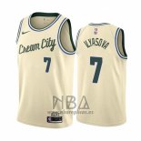 Camiseta Milwaukee Bucks Ersan Ilyasova NO 7 Ciudad Crema