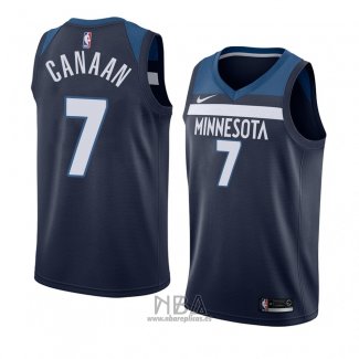 Camiseta Minnesota Timberwolves Isaiah Canaan NO 7 Icon 2018 Azul